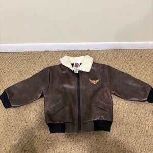 Peanuts Brown Jacket with White Shearling Collar